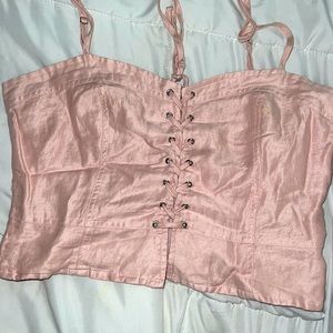 Pink corset top